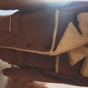 Vintage sheepskin lined coat